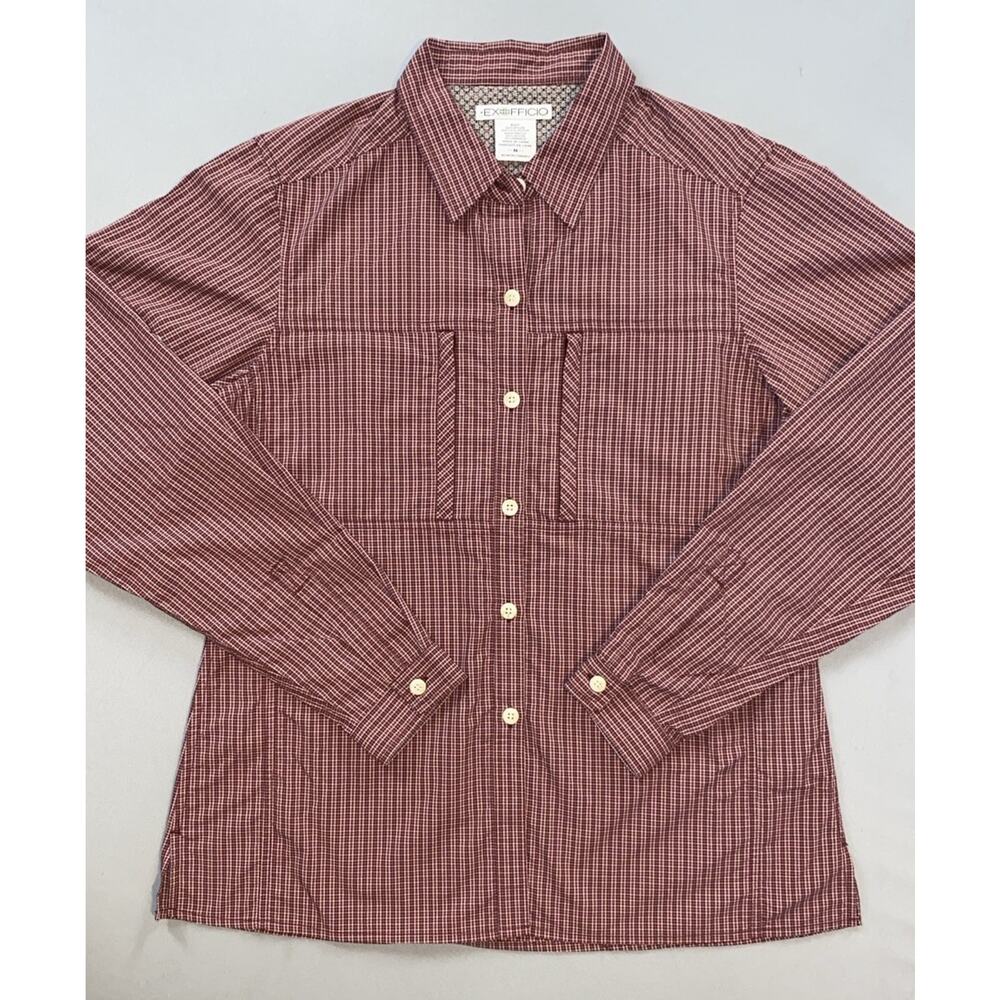 Exofficio Long Sleeve Button Front Vented Fishing, Hiking Shirt. Women's M, EUC!
